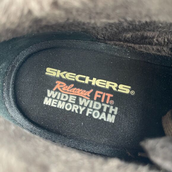 Skechers Ankle Boots Women’s 9 Brown Suede Lace Up Faux Fur Lined Relaxed Fit - Picture 10 of 11